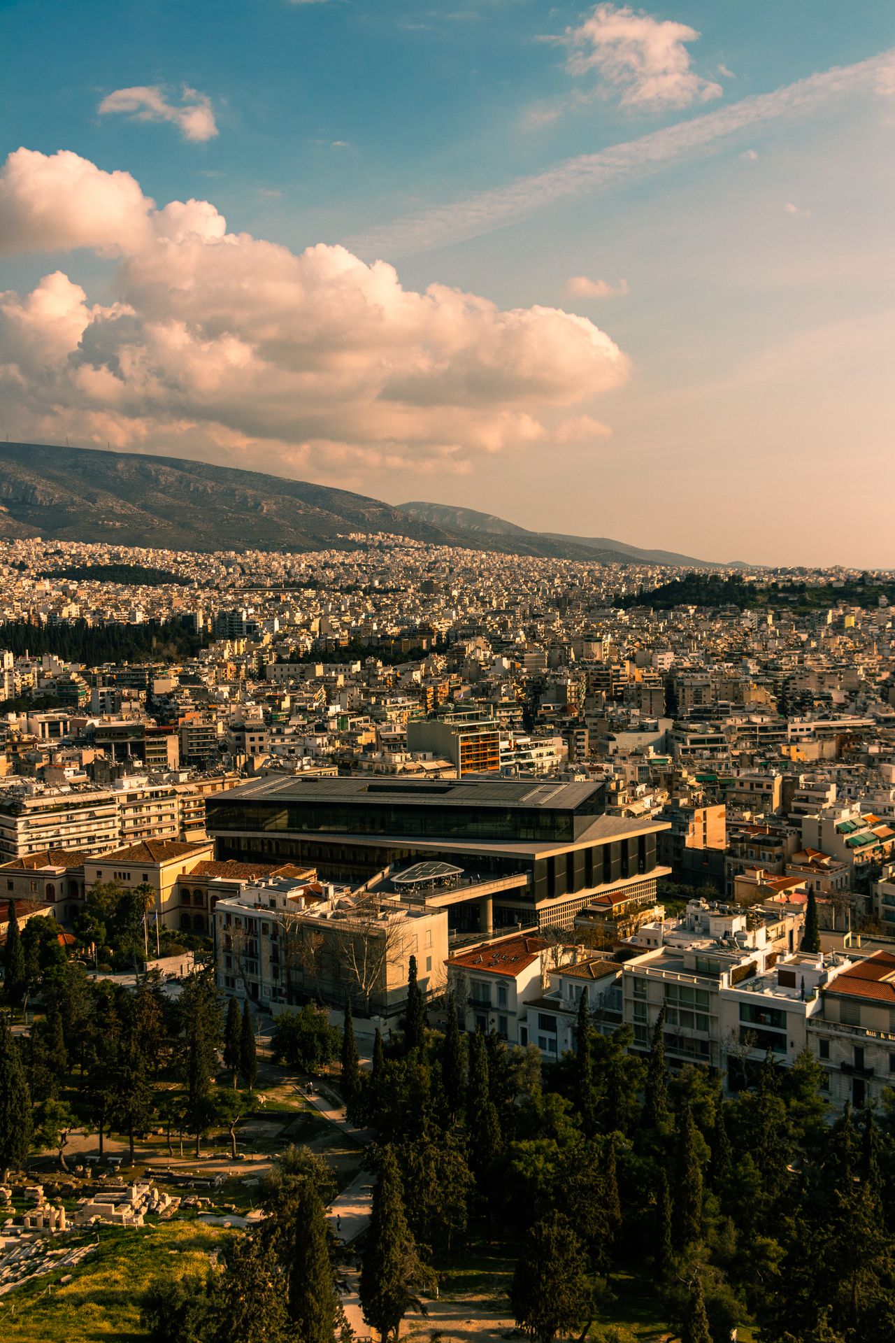 Acropolis Museum glass and concrete building exterior