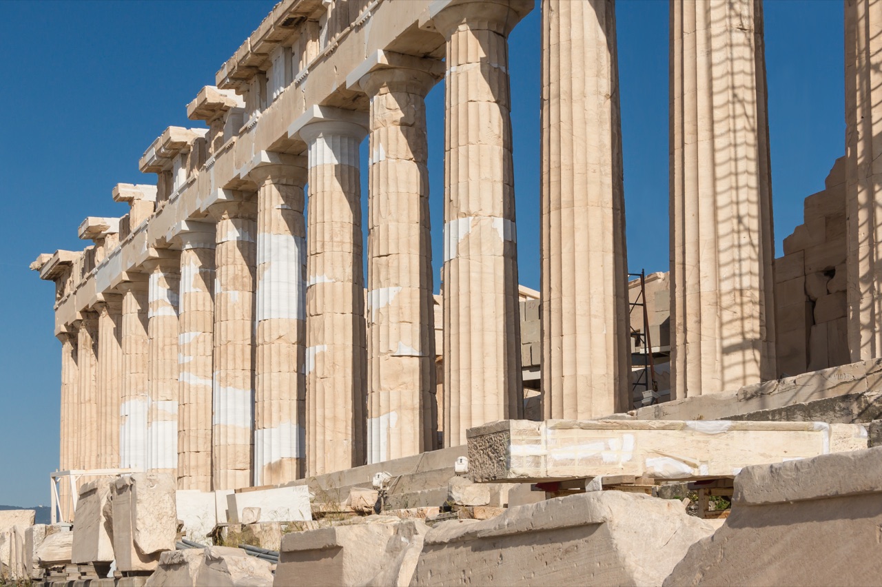 Doric colonnade of the Parthenon, Acropolis of Athens