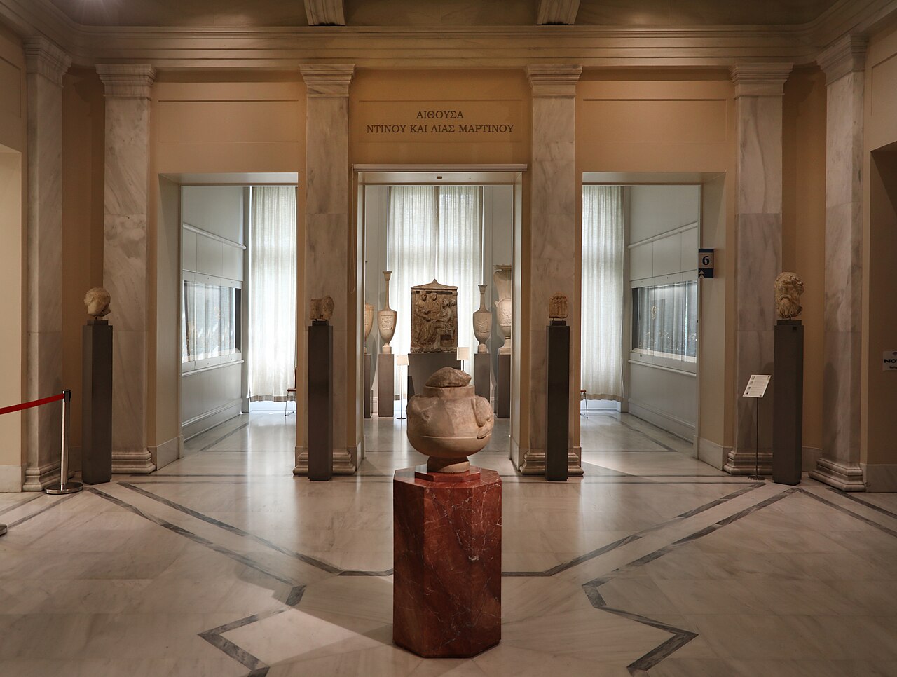 Ground-floor antiquities gallery inside the Benaki Museum