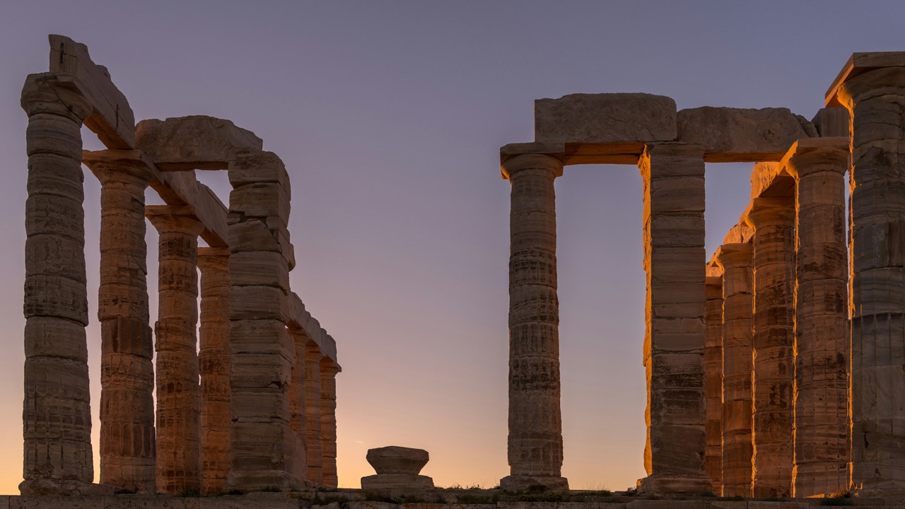 Doric columns of the Temple of Poseidon, Cape Sounion