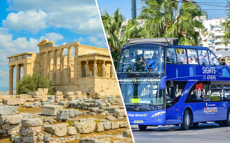 Combo: Acropolis & Parthenon Tickets + 2-Day Hop-on Hop-off Athens City Tour